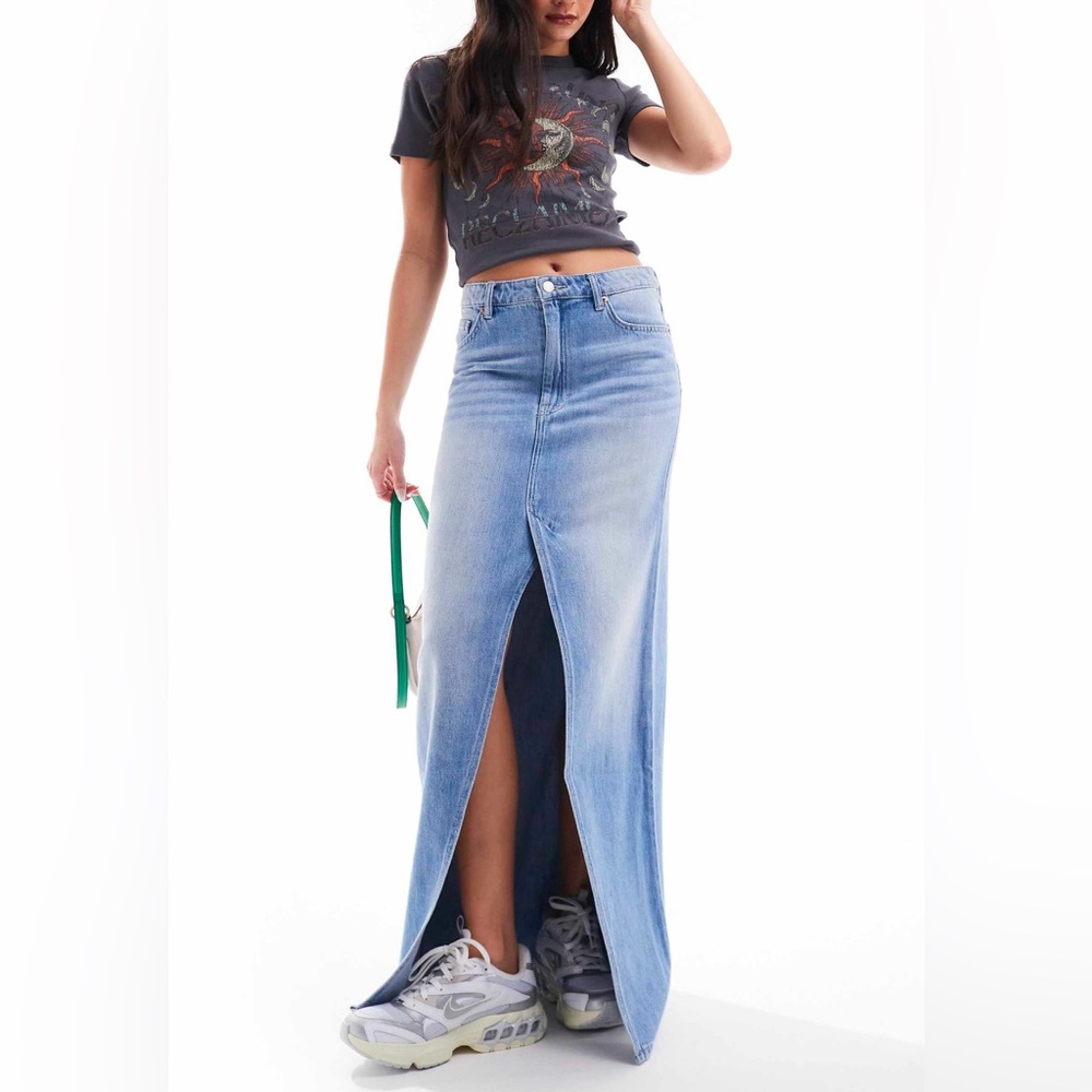 Asos Midaxi Blue Jeans Skirt